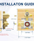 Solid Brass Shower Valve Pressure Balancing Mixer With Three Outlet Diverter Chrome Finish installation guide
