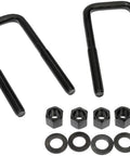Rear Leaf Spring Axle U Bolt Kit For Select Nissan And Toyota Models showing zinc-plated hardware components.