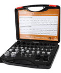 Top Tier 44 Piece Metric And Imperial Fastener Gauge Set Made From Durable Aluminum for precise thread checking and nut size measurement.