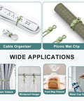 Reusable Silicone Cable Ties 20 Pack Boss Level Desktop Cord Organizers With Secure Snap Lock And Stretchy Loop Wraps in use for various applications.