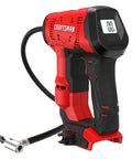Red V20 Cordless Tire Inflator And Portable Air Compressor With Digital Pressure Gauge Up To 150 Psi, battery powered