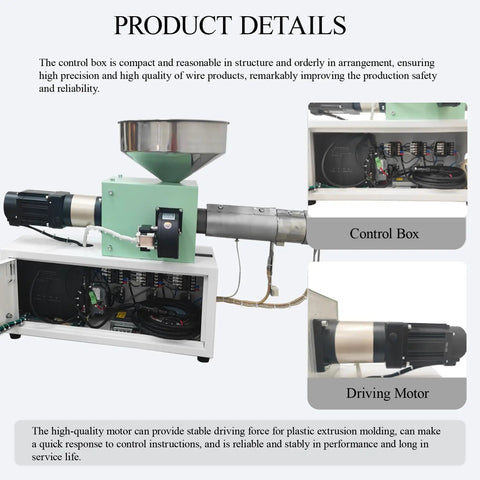 Smooth Operator Single Screw Extruder Machine For 3D Printer Filament Making With Precision Temperature Control And Pulse Driver Supporting PLA And ABS No Fuss Workstation