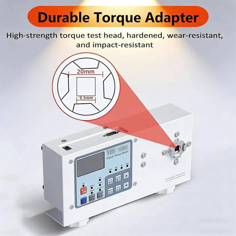 Pro Grade Digital Torque Tester And Bottle Cap Gauge For Industrial Use, 50 Nm High Precision Torque Meter With 10-160 mm Clamp, Portable LCD Display, Easy Unit Conversion, Versatile Measurement HP500, 20mm adaptor view