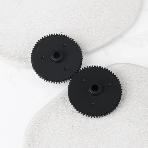 Two Pack Plastic 62T RC Main Spur Gear For 1/10 Scale Rigs, Sand And Gravel Resistant, Optimized Torque At Low Speeds