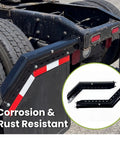30 Inch 45 Degree Angled Spring Loaded Mud Flap Hanger Built Tough With Heavy Duty Black Powder Coated Steel, 2.5 Inch Bolt Spacing