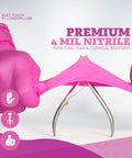 Pink 4 Mil Nitrile Gloves Latex Free Powder Free Chemical Resistant For Estheticians Nail Techs Cleaning Cooking Tattoos Bulk Case Of 1000 Ideal For Salons Medical Kitchens Tattoo Studios Cleanroom Use Pro Grade, stretched in use