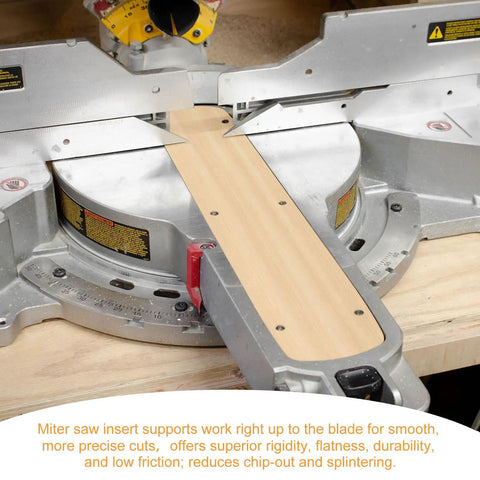 Zero Clearance Insert Plate for 12-Inch Sliding Miter Saws Fits DWS779 DWS780 DHS790 DWS782 DHS780 Tear-Out Reduction Natural MDF