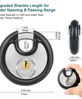 Heavy Duty Padlock Set Four Pack Keyed Alike 70mm Disc Lock for Sheds, Garages, Weatherproof Steel Shackle