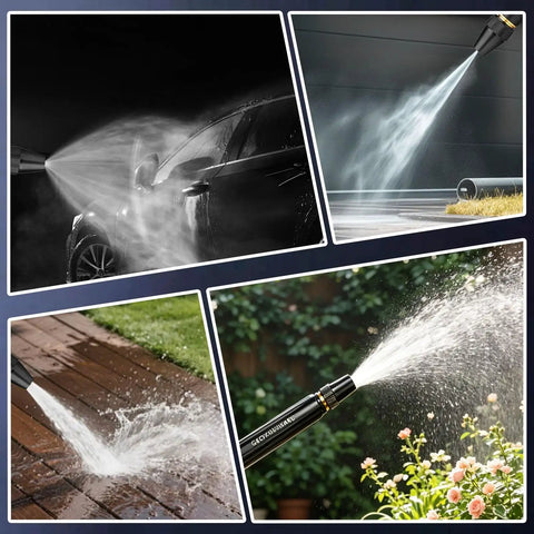 Powerful High Pressure Home Car Wash And Garden Sprayer With Adjustable Nozzle For Cars, Patios, Plants And Veggies