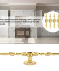 Vintage Pull Handle Door Knob Back Plate For Cabinets, Dressers, Wardrobes, Closets, And Cupboards, easy install shown