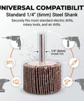10 Pack 1 3 Eighth Inch Flap Wheel Sander 80 Grit For Drill Aluminum Oxide Emery Cloth Flaps with 1/4 Inch Shank