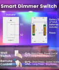 Xsky Smart Recessed Lighting 6 inch 12 Pack Smart Dimmer Switch with battery slot and indicator functions.