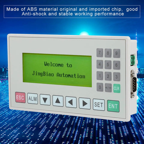 Front view of 3.7 Inch Text Display HMI For PLC With RS485 RS232 Serial Port And Cable Included, showing keypad and screen
