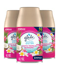 Automatic Air Freshener Refills for Home and Bathroom Tropical Blossoms Scent 6.2 Oz Each 3 Count Up to 70 Days of Fragrance With Battery Operated Dispenser for Long Lasting Freshness, 3 refills