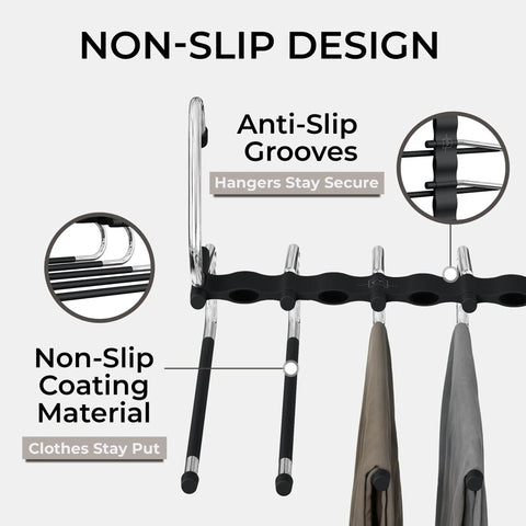 Transform Your Closet Vibe with These Badass Space Saving Pants Hangers 2 Pack The 5 Tier Design Lets You Stack Jeans Slacks and Skirts Like a Pro Non Slip Surface Keeps Everything Secure In Place for a Clean Organization Setup That Just Works