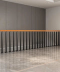 Tough As Nails Heavy Duty Wrought Iron Railing Spindles For Indoor Stairs And Decks, black square guardrail posts in a modern setting.