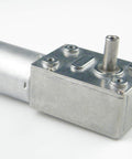 12V DC Worm Gear Motor 6 RPM with all metal gearbox and aluminum housing, beefy torque, low noise, reversible direction, 370WG geared drive