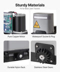 Components of Solar Sliding Gate Opener System With 280W Motor including motor, socket, nylon rack, and steel gears