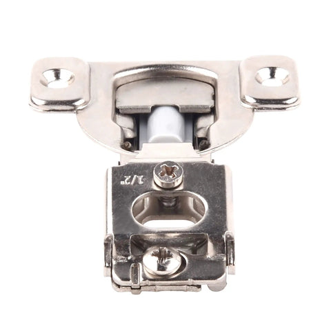 Soft Close Cabinet Hinges Half Inch Overlay Nickel Plated Steel 50 Pack With Mounts For Kitchen Cabinets And Vanities