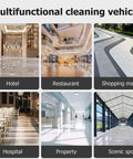Image showcasing versatile applications of Heavy Duty Rolling Cleaning Cart Built Like A Tank For Busy Hotels And Commercial Spaces.