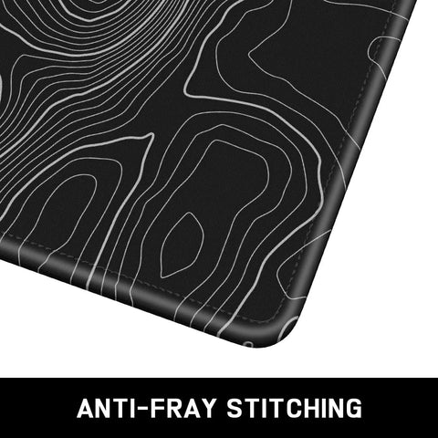 Close-up of Marble Style Minimalist Mouse Pad 9x8 Inch Anti Slip Rubber Base 3mm Thick Stitched Edges Ideal for Gaming Office