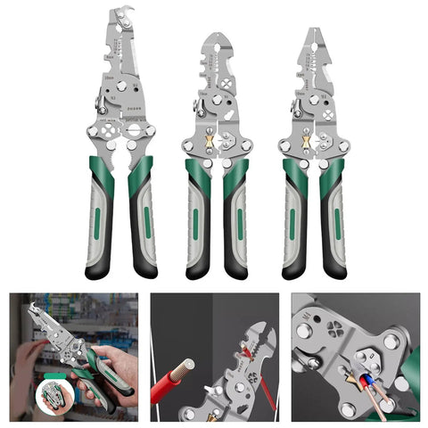 Get The Done Fast With This 16 In 1 Needle Nose Wire Stripper And Cutter, carbon steel, ergonomic handle for electrical work.