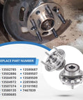 Front And Rear Wheel Hub Bearing Assembly Kit Fits GM Cars Like Malibu, Impala, Equinox, Terrain, Lacrosse, Regal, Cadillac XTS Replaces 513288 For A Smooth, Quiet Ride And Easy Install