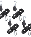 One Eighth Inch Adjustable Rope Hanger Kit With Four 12 Foot Reflective Tie Down Ropes Ratchet Straps For Grow Lights Hanging Plants Tents