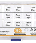 380 Pcs 304 Stainless Steel E Clip Circlip External Retaining Ring Assortment Kit With 14 Sizes Perfect For Bearings Pulleys"}]}