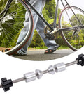 Pro Grade Bike Wheel Truing Stand With Thru Axle Adapters Aluminum Hub Repair Tool for easy install and wheel maintenance