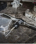11 Piece Ratcheting Tap And Die Drive Tool Set A Workhorse In Any Shop With Twist Lock Guide System on a workshop table