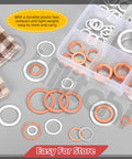 Oil Drain Plug Gasket And Washer Set 160Pcs In 16 Sizes aluminum copper washers in plastic box for auto repair
