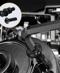 Close-up of 615 Piece M2 Screw And Nut Kit with hex socket button head cap screws, nuts, washers, and bolts in use