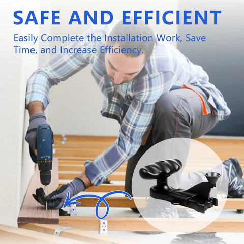 Pro Grade Hidden Fastener Installer Tool Compatible With Trex Deck Boards Includes Star Drive Bit shown in use for deck installation.