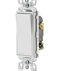 Antimicrobial Decora Rocker 3 Way AC Quiet Switch 15 Amp 120 277V White Model 5603 2AW for cleaner surfaces