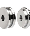 Three Eighths Inch Bead Roller Die Set Pro Grade for Metal Fabrication, Hardened Steel Construction, front view of dies.