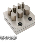 45 Steel Jewelry Punch Die Disc Cutter Set Drop Shaped 7 Piece Forming Tools For Metal Gasket Brass Sheet Handcraft