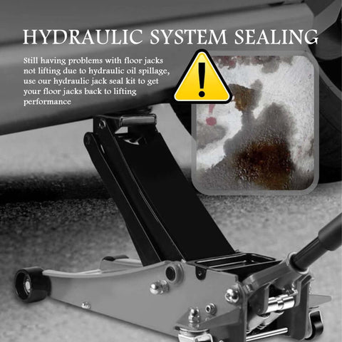 Sixteen Piece Hydraulic Jack Seal Kit For Three Ton Floor Jacks With O Ring Seals And Oil Plug Pro Grade Oil Sealing Kit