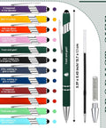 Image of 12 Piece Funny Emergency Nurse Pens Bulk Retractable Writers With Killer Hospital Vibes Solid Steel Body and Touchscreen Stylus Tip.