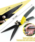 Upgraded Grass Shears for Garden and Lawn Care with Heat Treated Blades, Durable Construction, Ergonomic Handles, dimensions shown