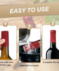 Premium Black Heat Shrink Bottle Caps For Wine And Spirit Sealing With No Sweat Party Wraps for easy sealing process steps.