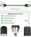 Front Right CV Axle Shaft Assembly For Sonata 2.4L 2015 2019 And Optima 2.4L 2016 2020 Gas Only Direct Fit Replacement With Bearings And Seals