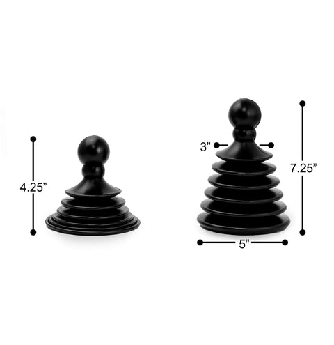 Mighty Tiny Plunger For Tight Spaces And Small Drains, Perfect For Bathroom And Kitchen Sinks, RVs And More, Patent Pending Black Clears Clogs Fast And Easy With Ergonomic Push Pull Action