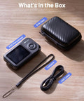 Portable Handheld Digital Microscope With Adjustable Focus And Two Point Four Inch IPS Screen, EVA case, lanyard, USB cable