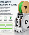 Fast Rewind Filament Spool Winder For 3D Printing, Electric Auto Rewind Machine, 1Kg Capacity with green filament spool