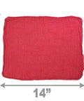 Red Cotton Shop Towels 100 Percent Cotton Multipurpose Mechanic Garage Rags Highly Absorbent Auto Detailing Cloths 12x14 Inches