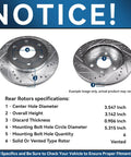 Ford F-150 Beefed Up Brake Kit With Drilled And Slotted Rotors And Ceramic Pads rear rotors specifications chart
