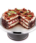 12 Inch Cake Stand With Non Slip Turntable Aluminum Construction For Cake Decorating Spinner Round Display Tray Perfect For Birthday Cakes