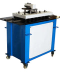 Electric Sheet Metal Seaming Machine For 0.02 To 0.05 Inch Thick Sheets 220V with blue and white metal casing