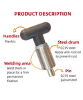 Heavy Duty Spring Loaded Pull Pin With Rock Solid Welded Steel Core Black T Handle Lever Knob 3/8 Inch size with plastic handles and Q235 steel.